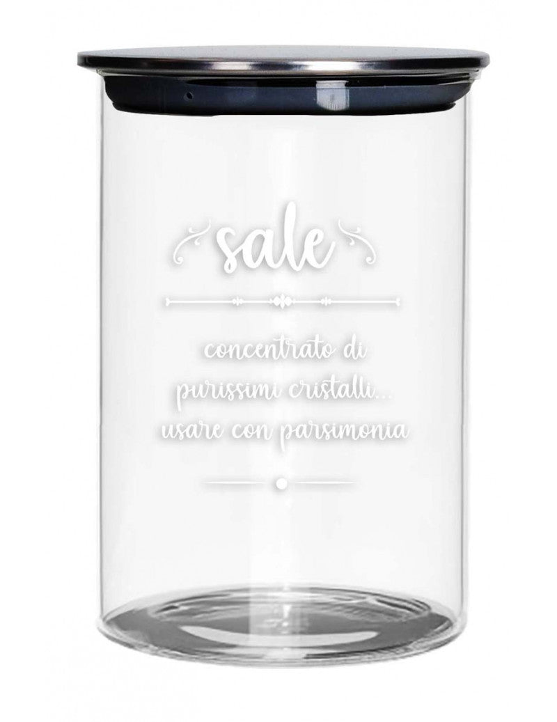 BARATTOLO SALE VETRO CON TAPPO METAL BRANDANI 750gr