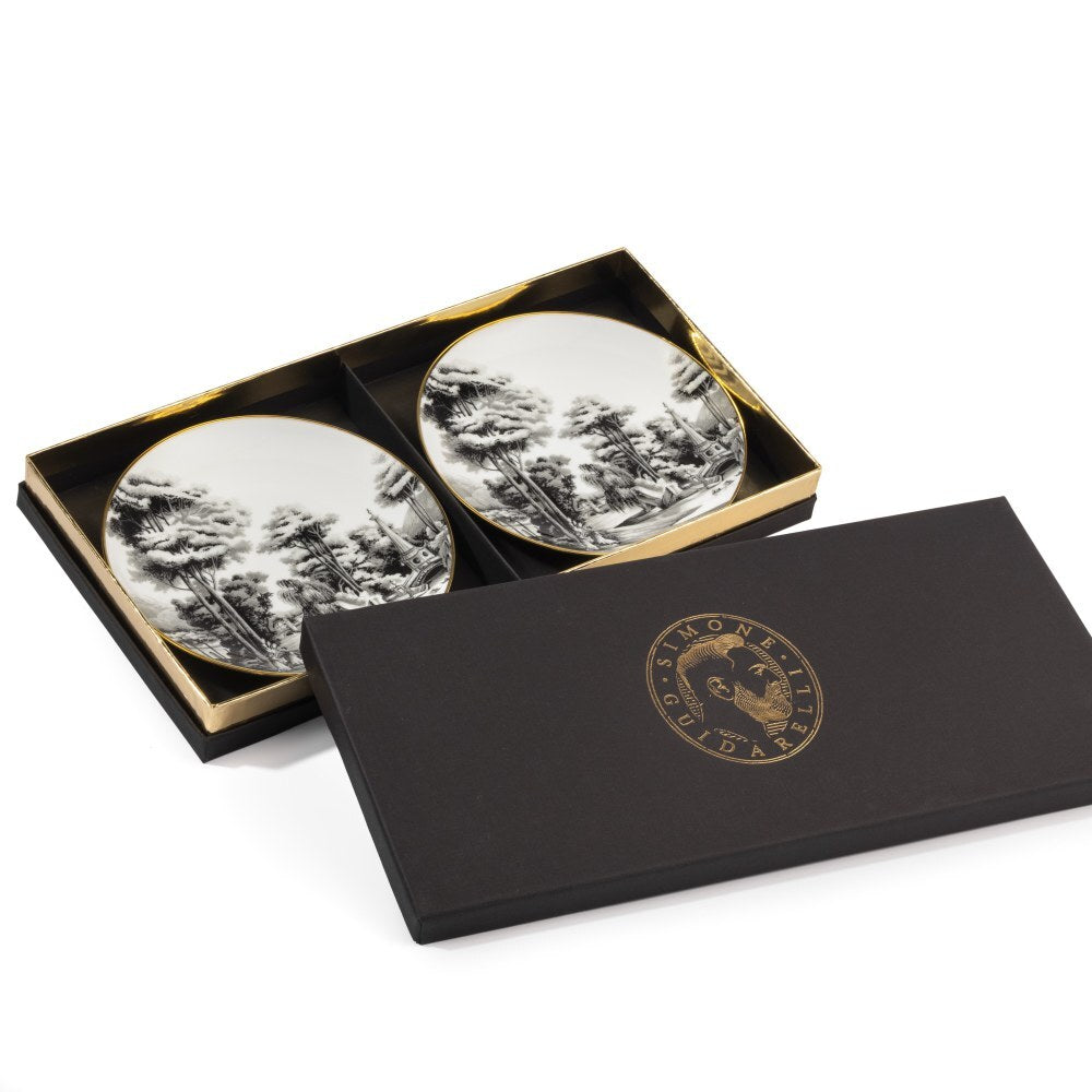 Set 2 P.Pane 17cm imperial Garden S.Voyage Weissestal