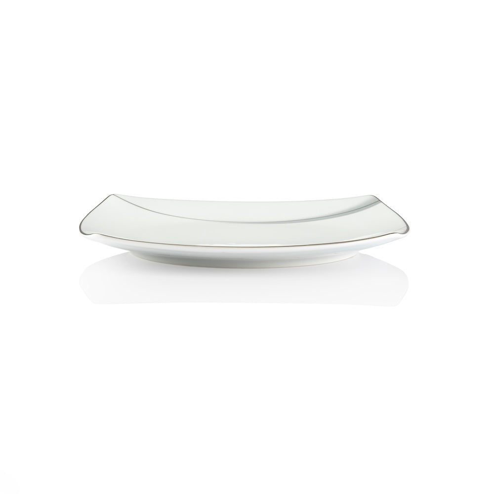 Piatto piano cm 27.5 Square-O Nebula Platino weissestal
