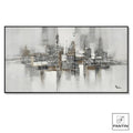 QUADRO CON CORNICE ASTRATTO SILVER CM. 150X80 Fantin