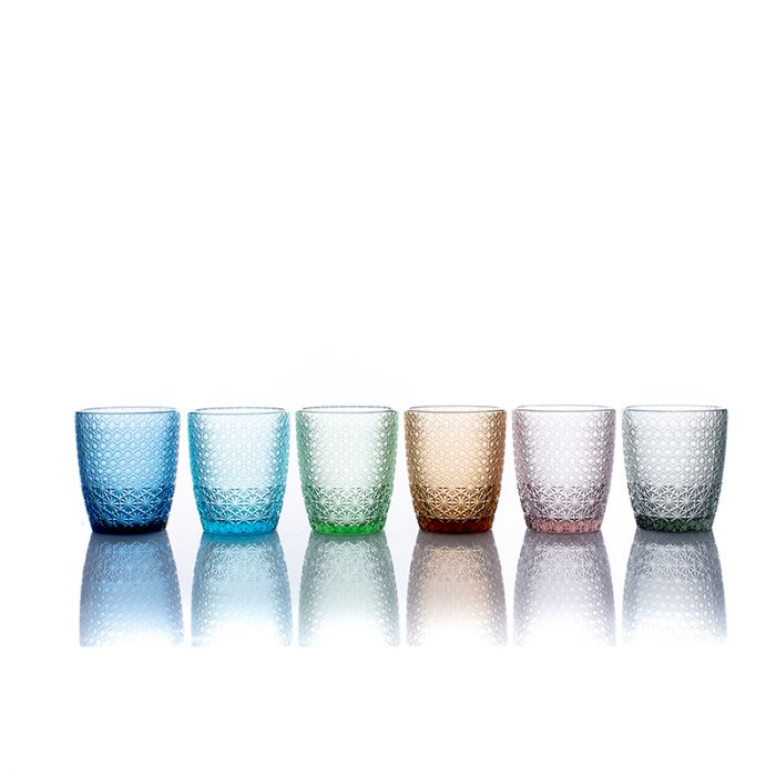 MOZART SET 6 BICCHIERI ACQUA MULTICOLOR EVVIVA
