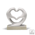 MANI A CUORE BIANCHE BASE TORTORA CM. 12XH14 Fantin