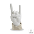 MANO PORTA ANELLI BIANCO OPACO BASE TORTORA CM. 6XH15 Fantin