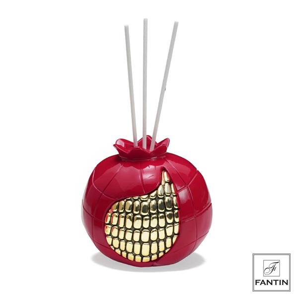 PROFUMATORE MELOGRANO ROSSO LUCIDO FRUTTO ORO CM. 10XH10 Fantin