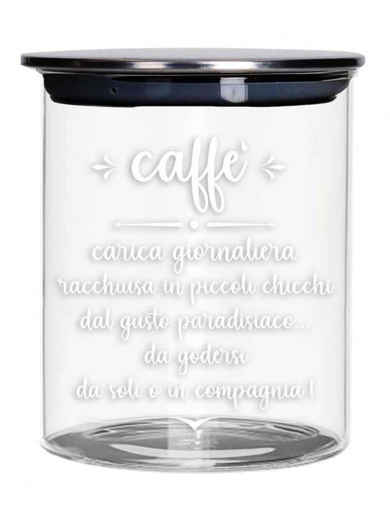 BARATTOLO CAFFE' VETRO CON TAPPO METAL BRANDANI 500gr