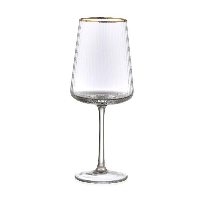 Evviva Set 6 calici vino 500 ml filo oro
