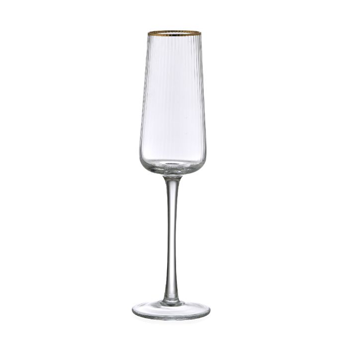 Evviva Set 6 flute 220 ml filo oro