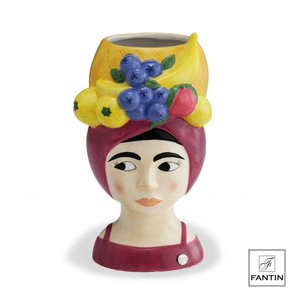 VASO VOLTO FRUTTA MIRTILLI CM.14,6X12XH25,5 Fantin