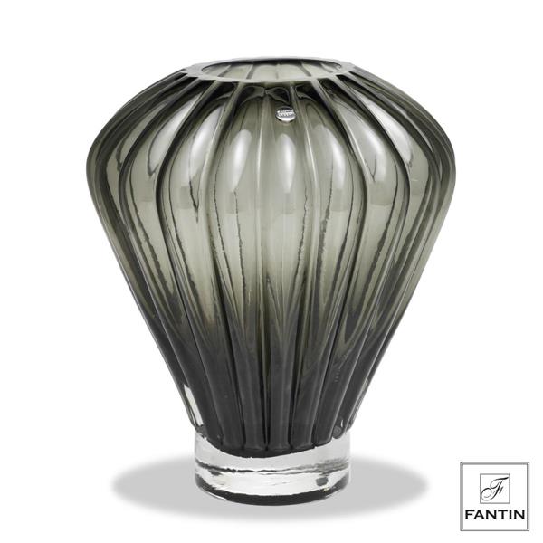 Fantin Argenti VASO VETRO MONGOLFIERA GRIGIO CM. Ø30 H35