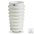 Fantin Argenti VASO VETRO ANELLI Bianco CM. Ø17 X H30