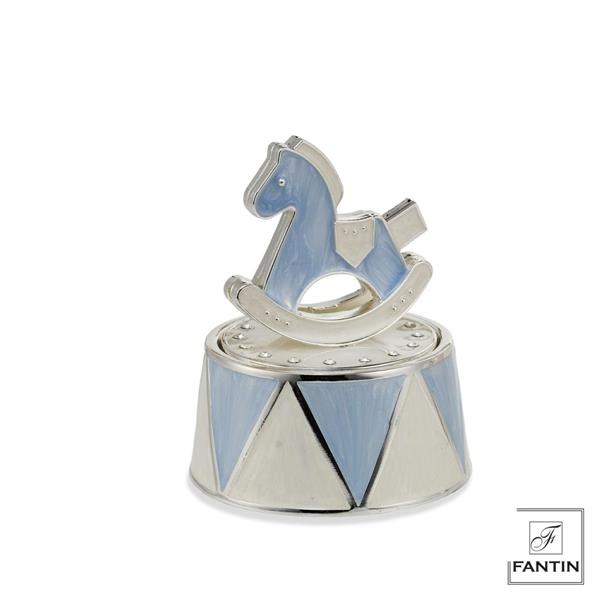 Fantin Argenti CAVALLINO CARILLON AZZURRO CM. Ø7,9XH9,6