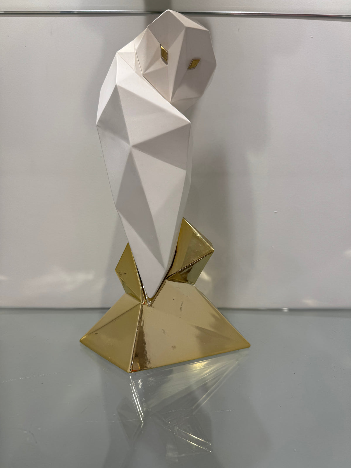 Bongelli Preziosi gufo Stilizzato h 29 bianco oro