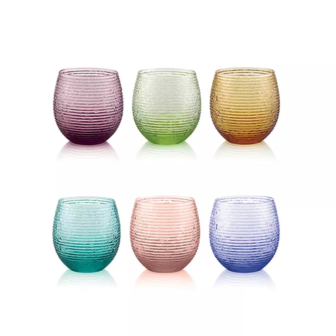 Set 6 bicchieri da acqua Multicolor IVV cl.25