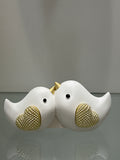 Bongelli Preziosi coppia Uccellini bianco oro 13x6