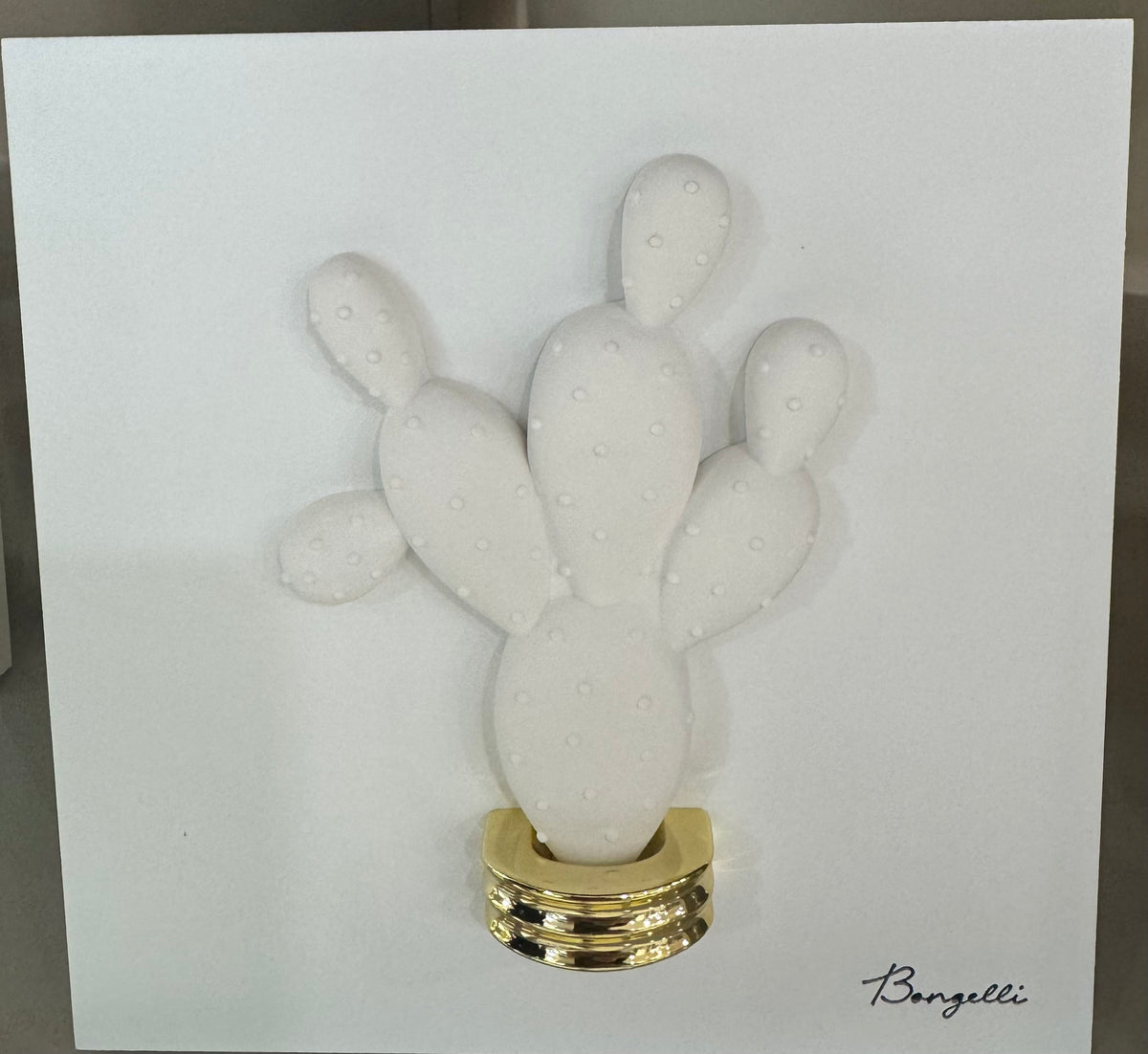 Bongelli Preziosi Quadretto 16x16 cactus bianco
