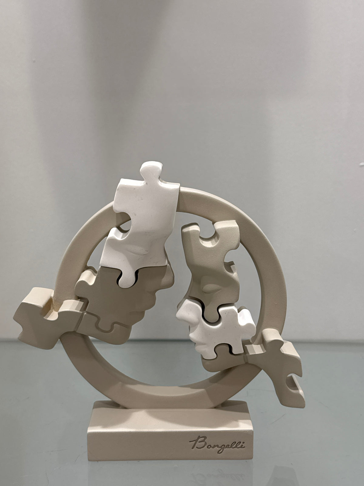 Bongelli preziosi visi Puzzle cerchio cm. 13 Nocciola