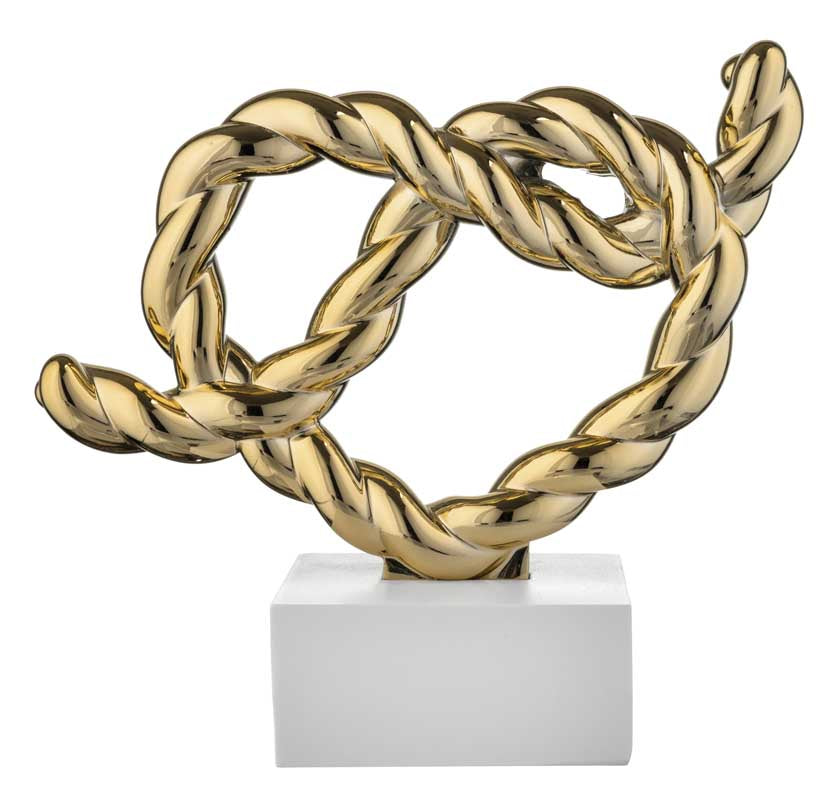 Bongelli preziosi piccola Scultura in marmorino collezione Nodi 13x15