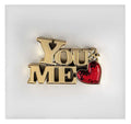 Bongelli preziosi Quadretto in legno e scultura in marmorino scritta YOU & ME cm 15 x 15