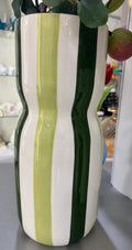 Fantin Argenti Vaso mod. Stripe Verde in ceramica  h cm. 29