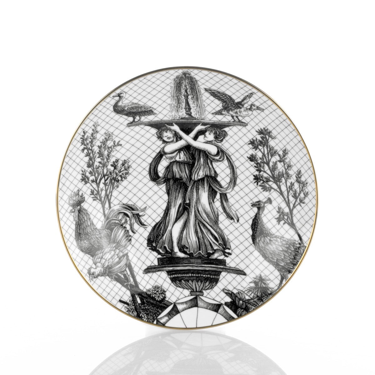 Piatto Fondo 23cm Garden of Grace Souvenirs de Voyage by Simone Guidarelli Weissestal