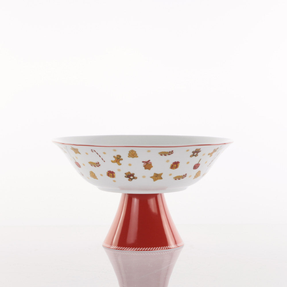 Fruttiera con Piede 25xh20cm Sweet Natale Weissestal