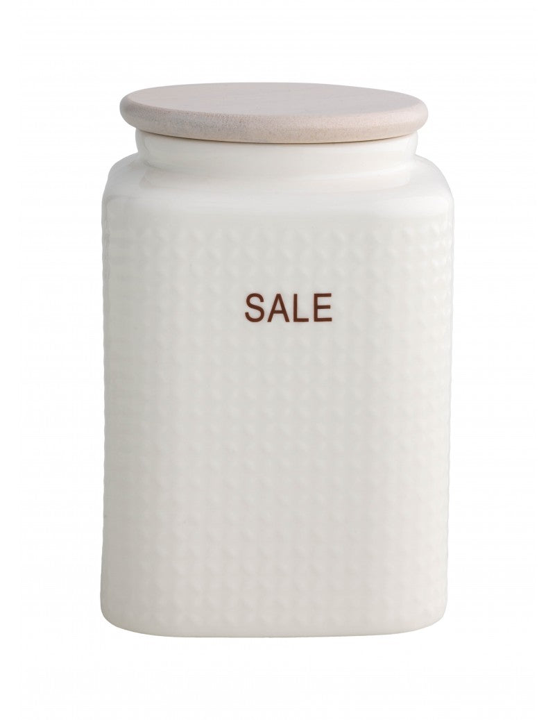 BARATTOLO SALE PORCELLANA BIANCA CTAPPO BAMBOO NATURALE BRANDANI