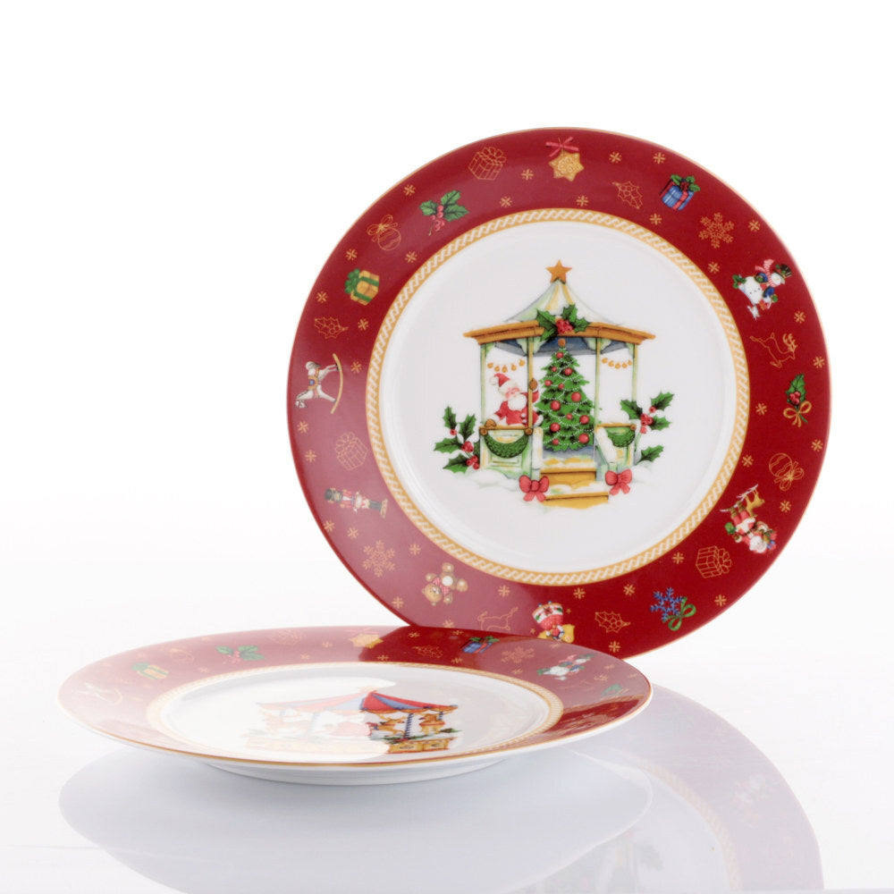 Set 6 Piatti dolce ass. 22cm Winter Gift Natale Weissestal