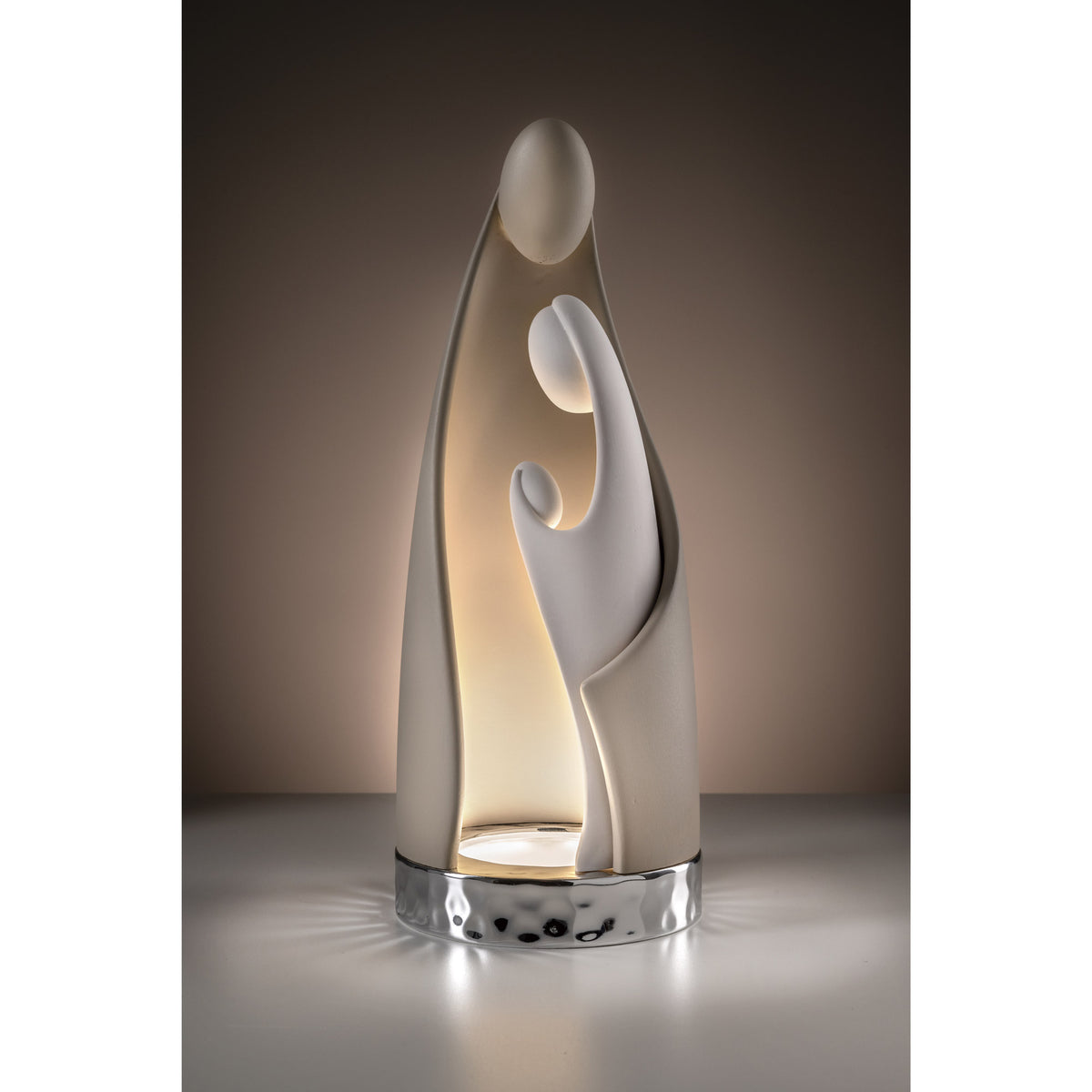 Bongelli Lampada a led piccola con sacra famiglia (Nocciola) - 4W - 3000k Luce Calda