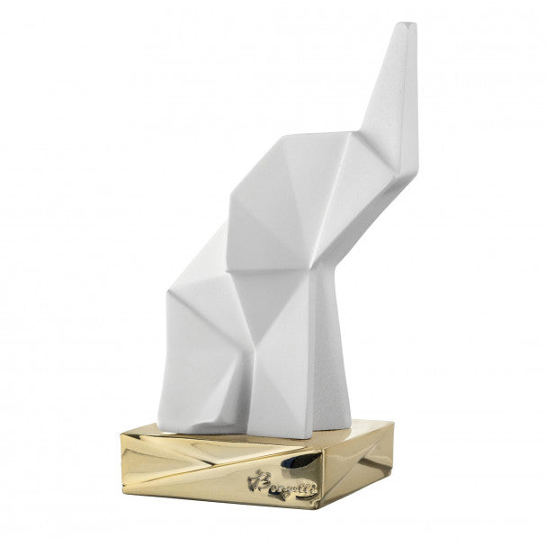 Bongelli preziosi Scultura piccola moderna in marmorino Elefante Origami h 16