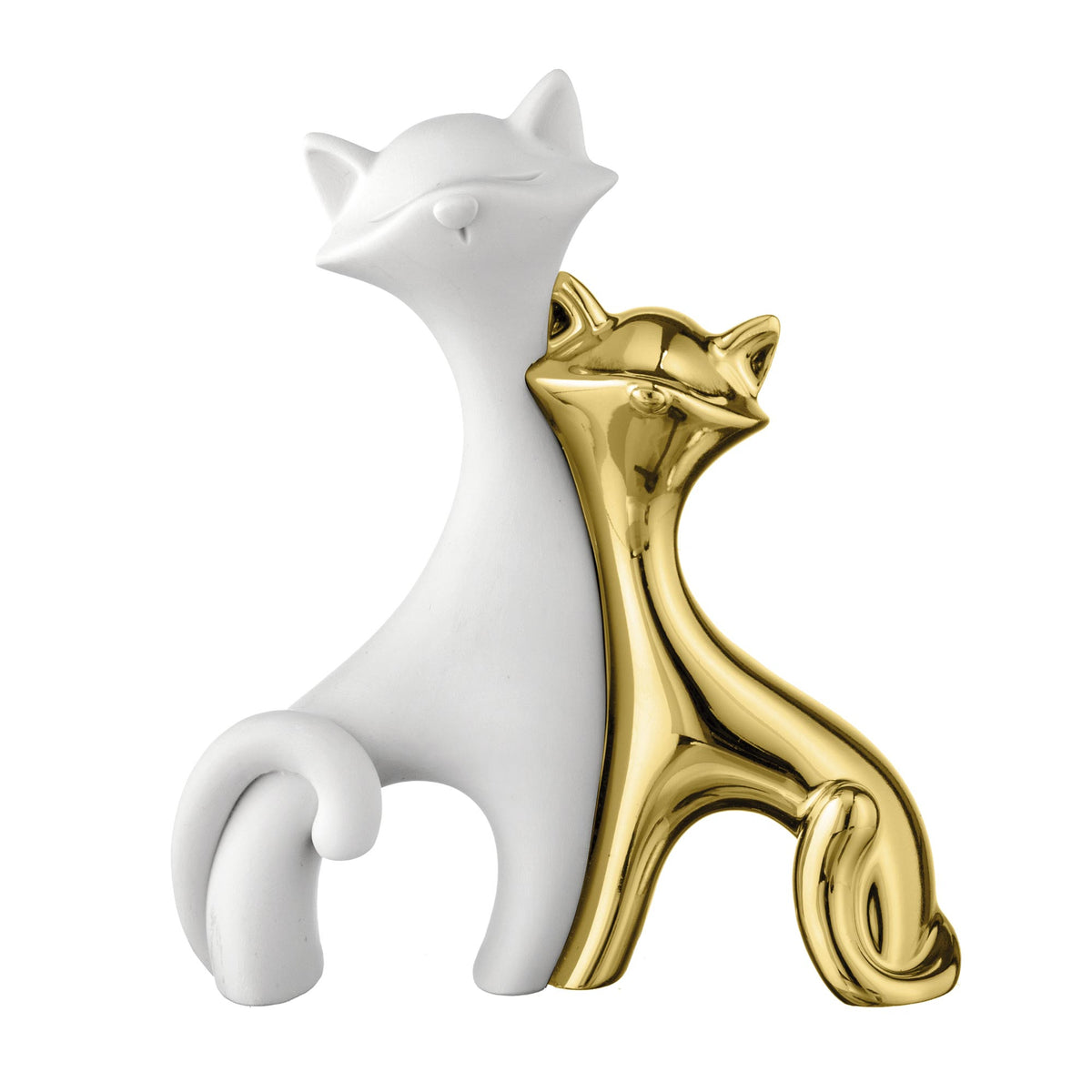 Bongelli preziosi Scultura piccola in marmorino Gatti h 12