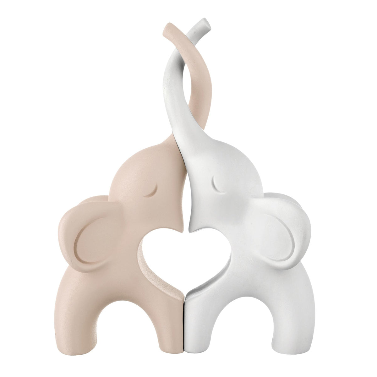 Bongelli preziosi Scultura piccola in marmorino Elefanti h 13