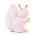 Scoiattolo in ceramica rosa cipria EMO 10,5x10x4,8