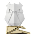 Bongelli preziosi Scultura piccola moderna in marmorino Gufo Origami h 13