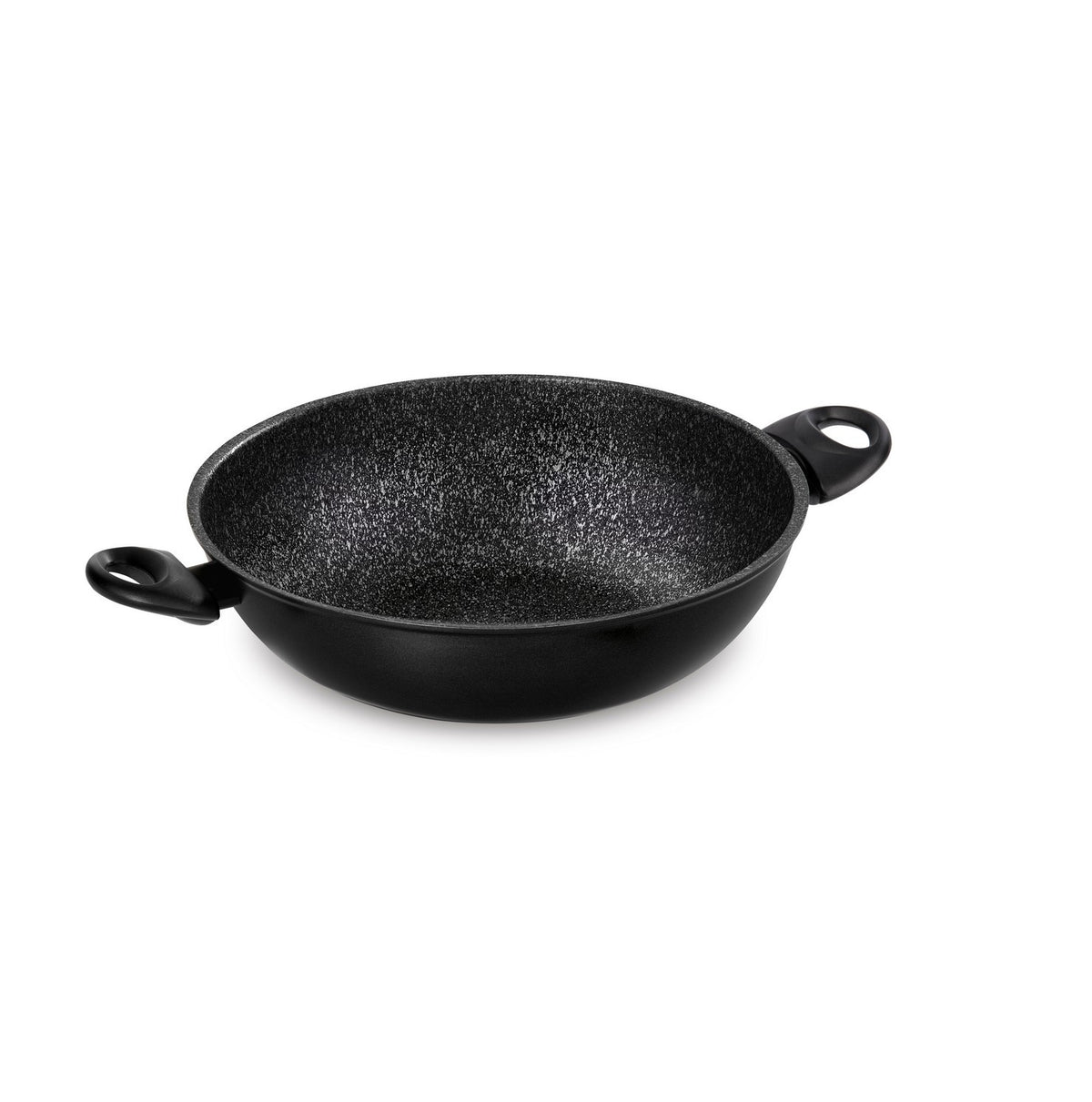 Saltapasta wok 2 maniglie Granitica Extra Induction Barazzoni cm. 32