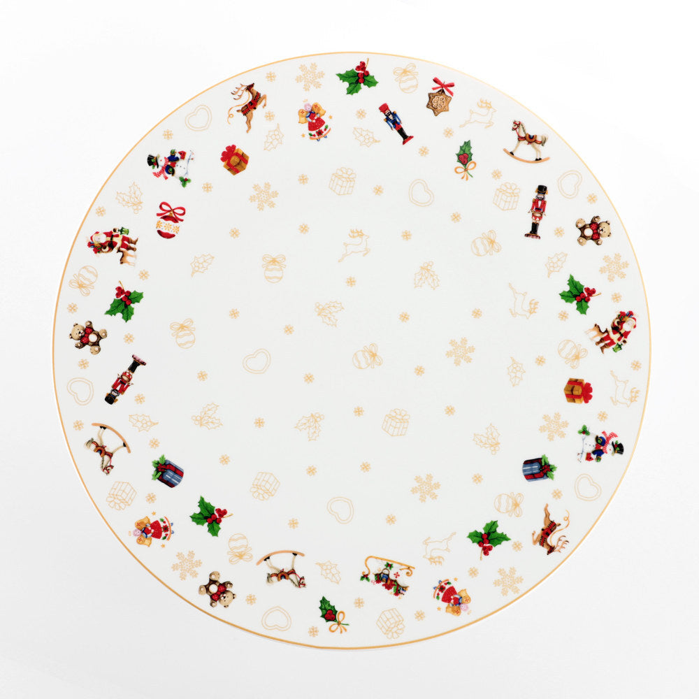 Piatto Panettone 28cm Toys Natale Weissestal