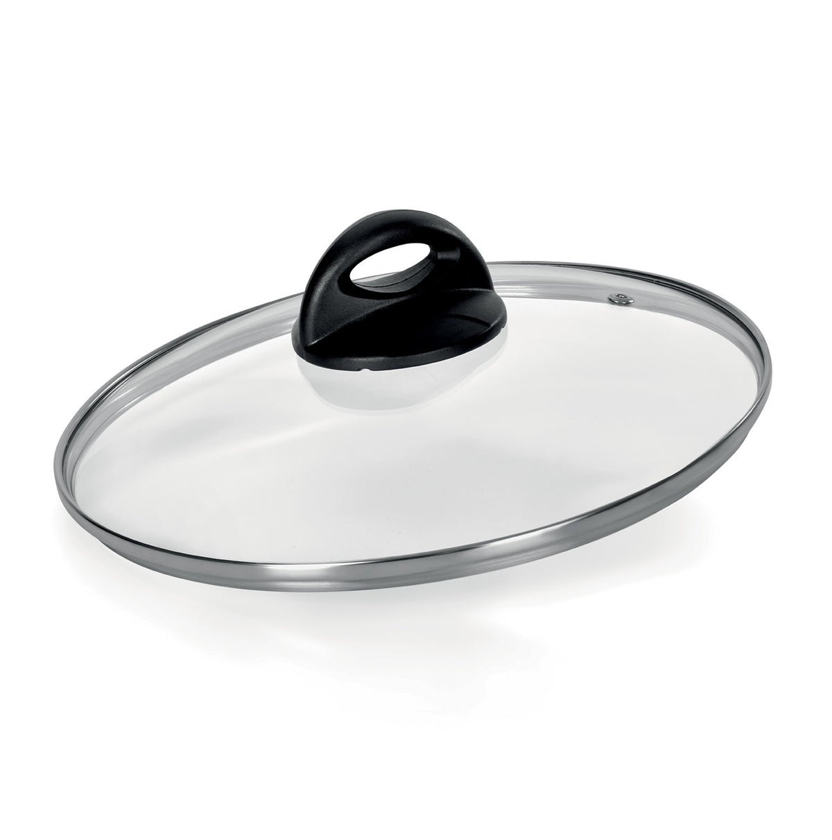 Coperchio pomolo nero in vetro Granitica Extra Induction Barazzoni cm. 24